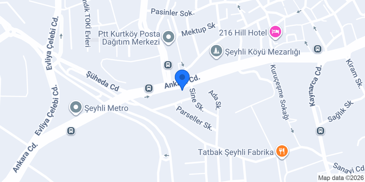 Enginev Kurtköy Şubesi konumu