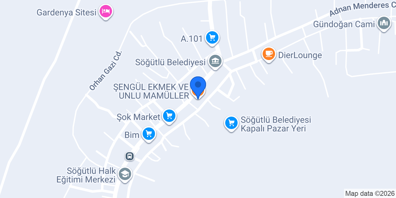 ŞENGÜL EKMEK VE UNLU MAMÜLLER konumu