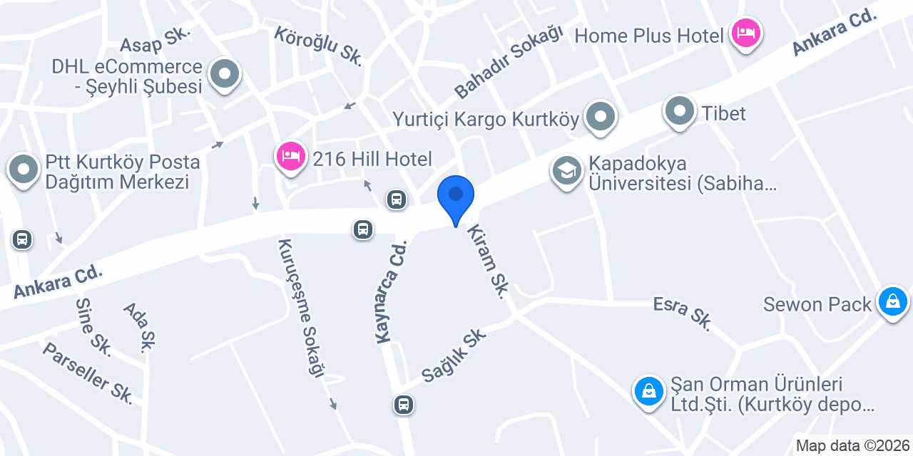Garanti BBVA Kurtköy Şubesi konumu