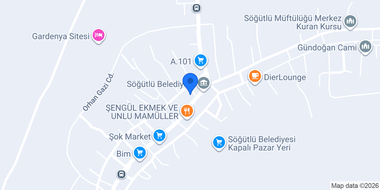 Söğütlü taksi durağı konumu