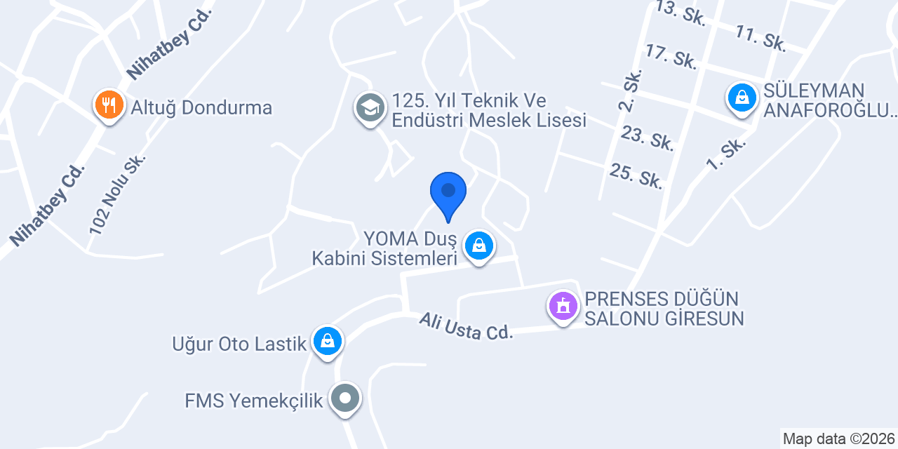 ÇAĞATAY ALÜMİNYUM konumu