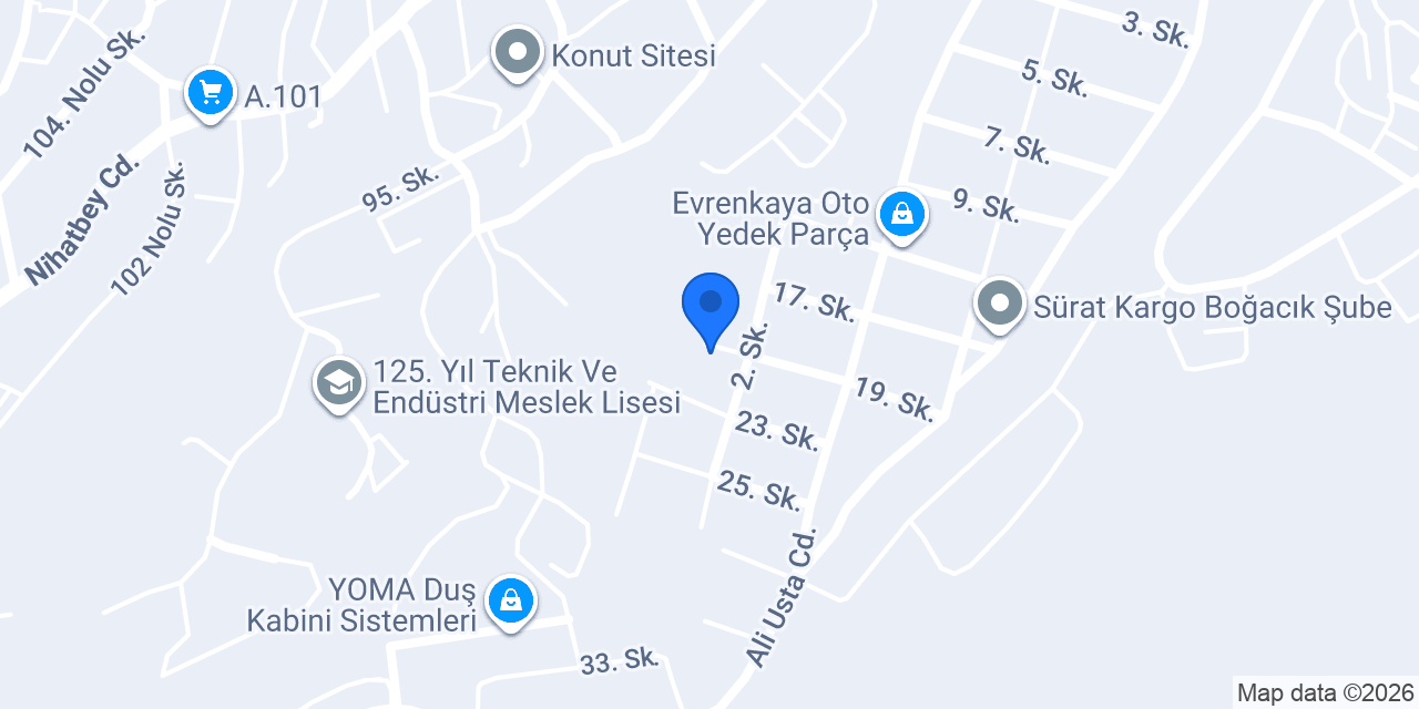 Yunus Usta Oto Servis konumu
