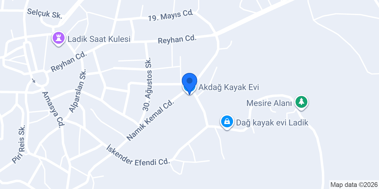 Akdağ Kayak Evi konumu