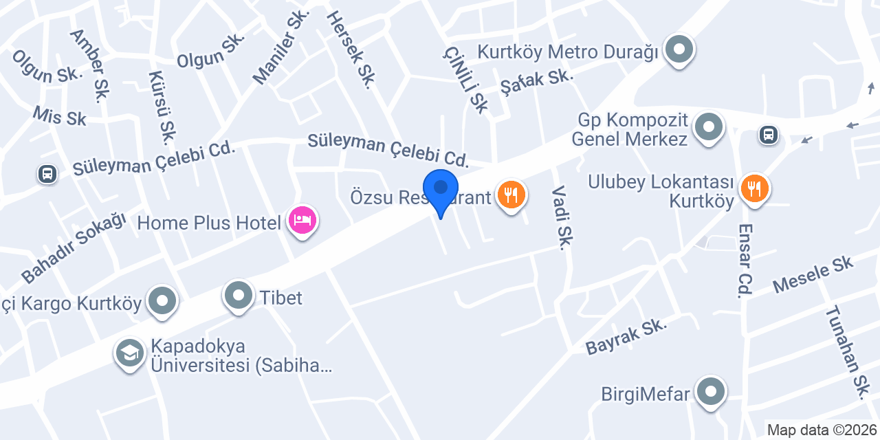 Akbank Kurtköy Şubesi konumu