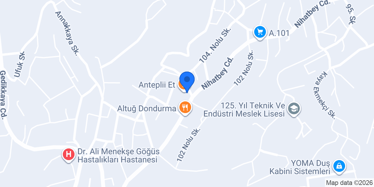 Antepli kebap konumu