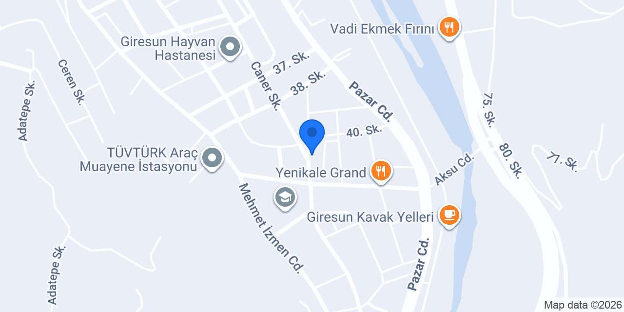 Giresun Çiçek Evi konumu