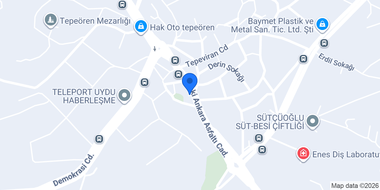 TEPEÖREN EVCE konumu