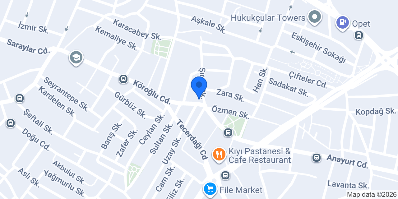 Damla Pastanesi konumu