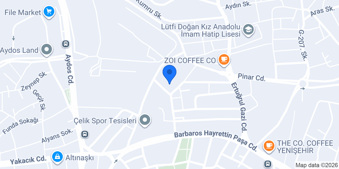 Yıldızlar Mobilya Sarayı konumu