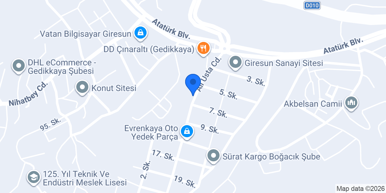 Lastik Market konumu