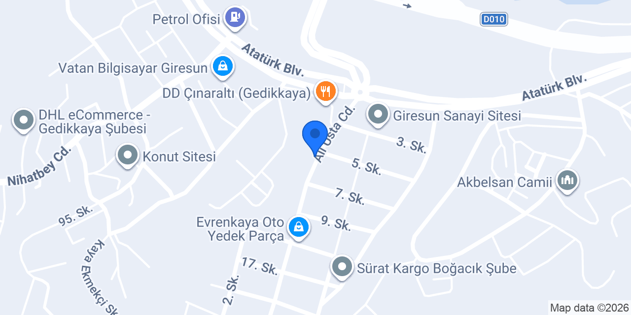 DOMAÇ LASTİK konumu
