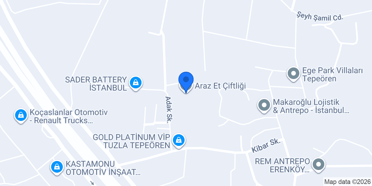 Araz Et Çiftliği konumu