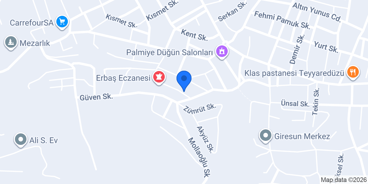 Arzum Pastanesi, Cafe ve Restaurant konumu