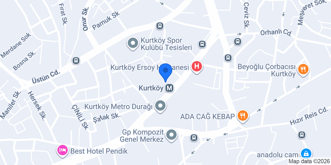Yapı Kredi - Kurtköy Şubesi konumu