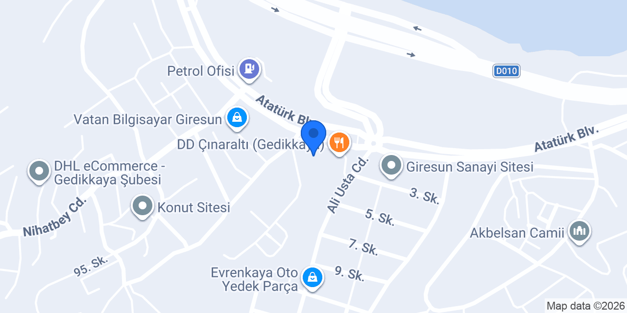 Deniz Ve Memiş Oto konumu