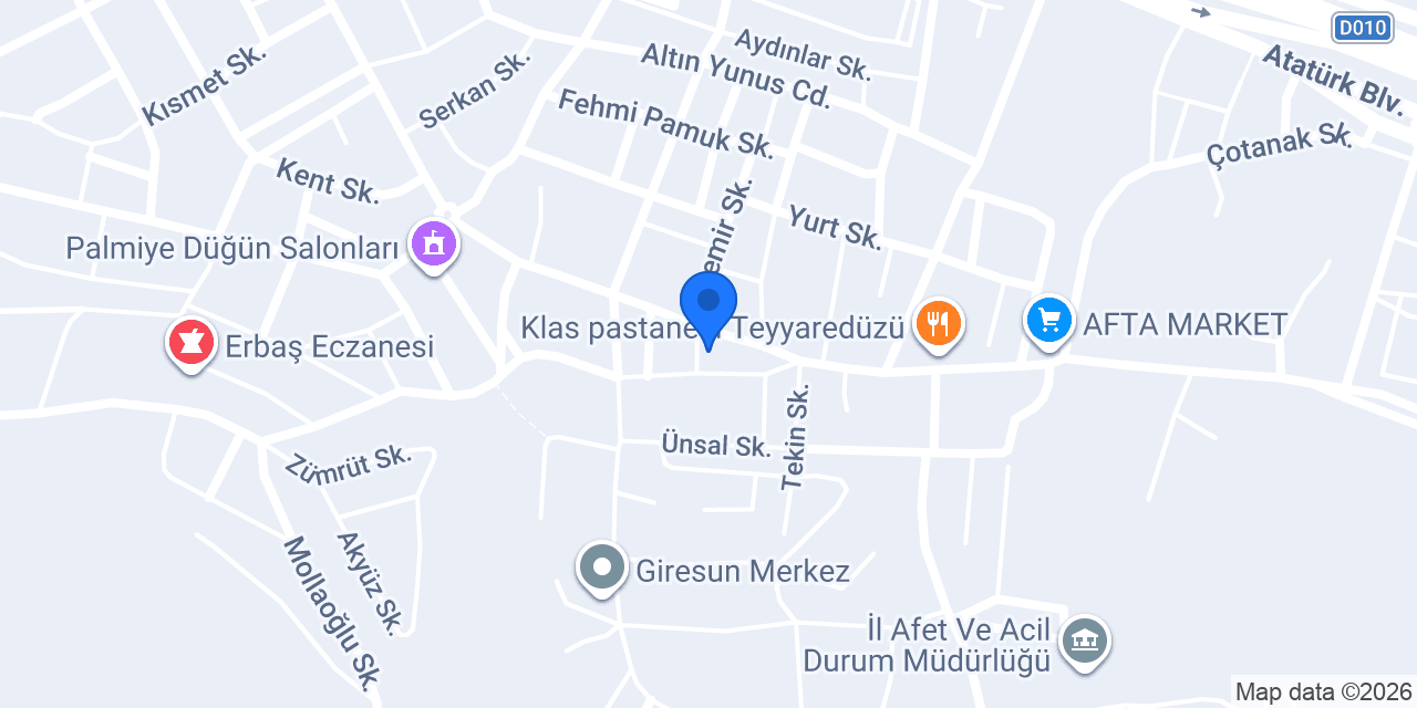 ATA ARTİZAN PASTANE konumu