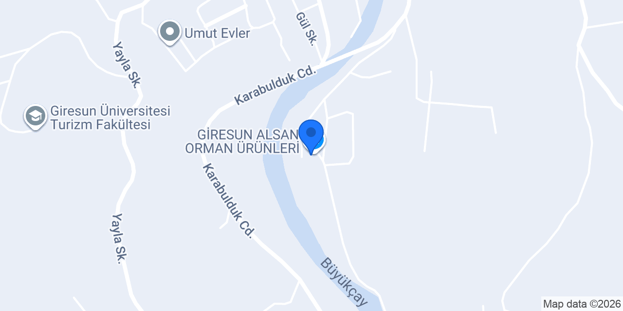 GİRESUN ALSAN ORMAN ÜRÜNLERİ konumu