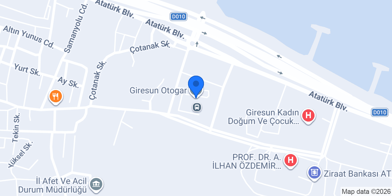 Giresun Otogar konumu