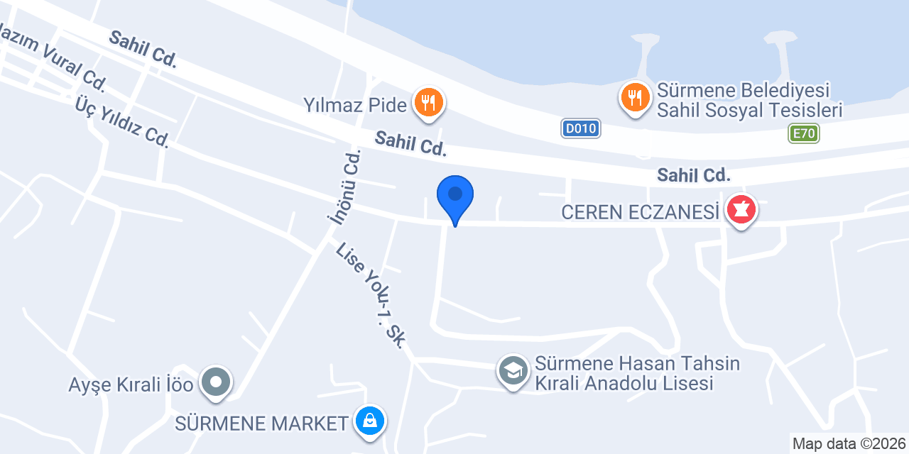 Sürmene Kaymakamlığı konumu