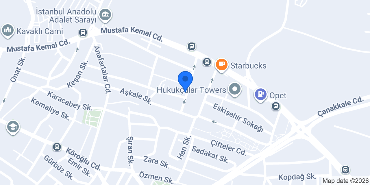 Çingi Hukuk - Av. Asena Çingi konumu