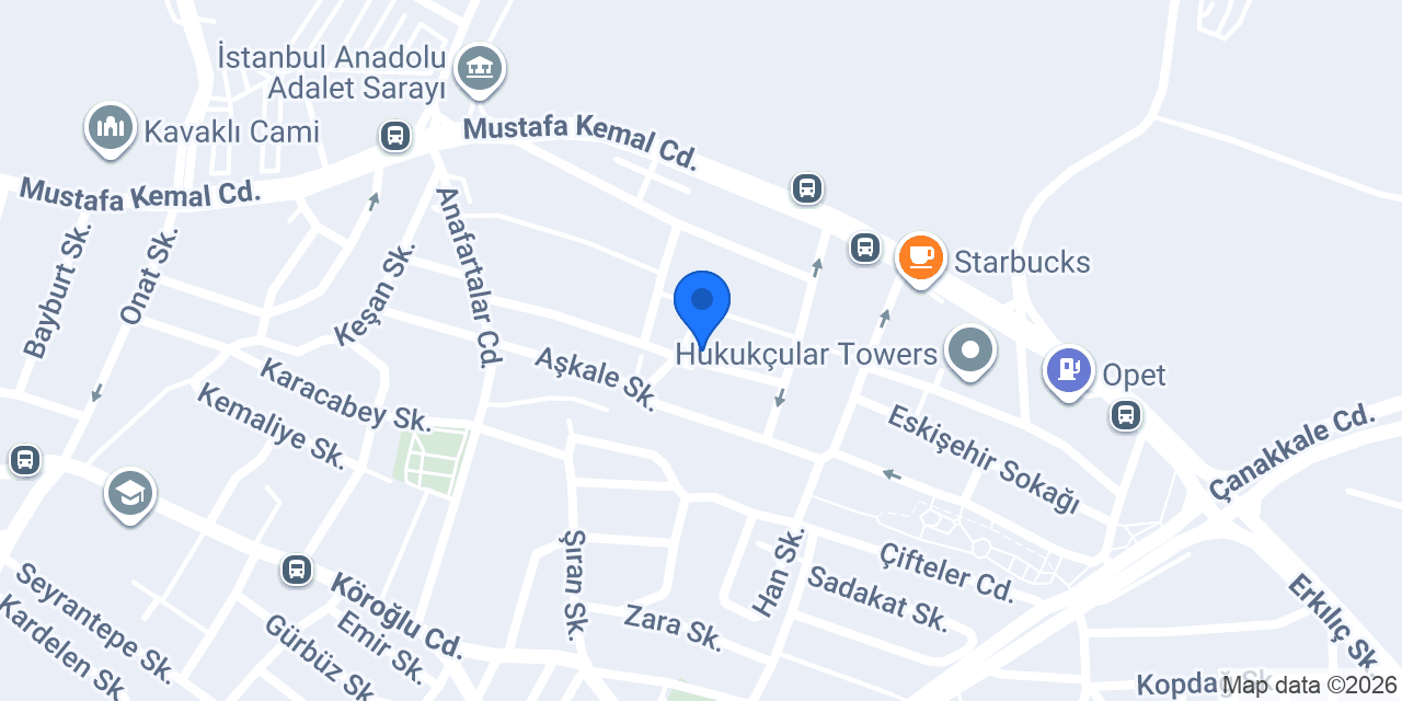 Avukat Serap Kuş Çağlar konumu