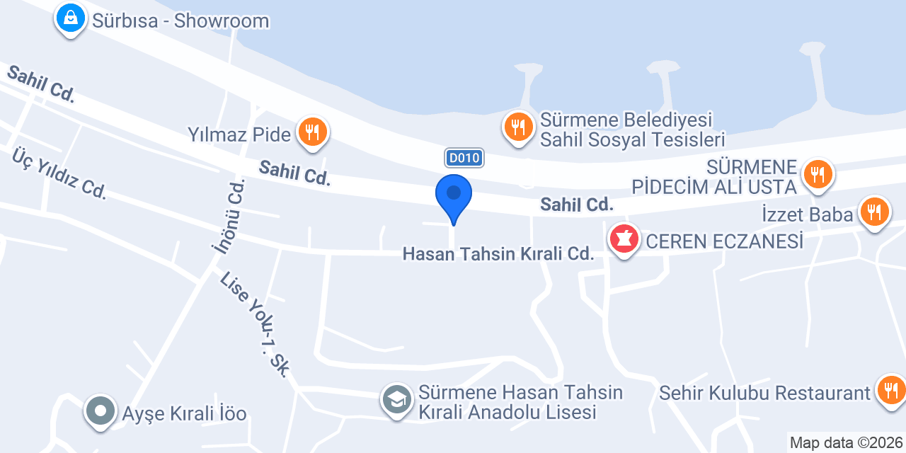 Helvacı Yakub Efendi Sürmene konumu