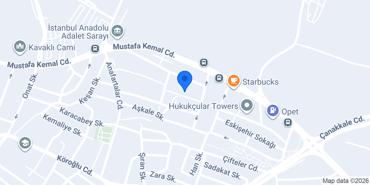 Av. BÜŞRA SEVER - SEVER HUKUK & DANIŞMANLIK konumu