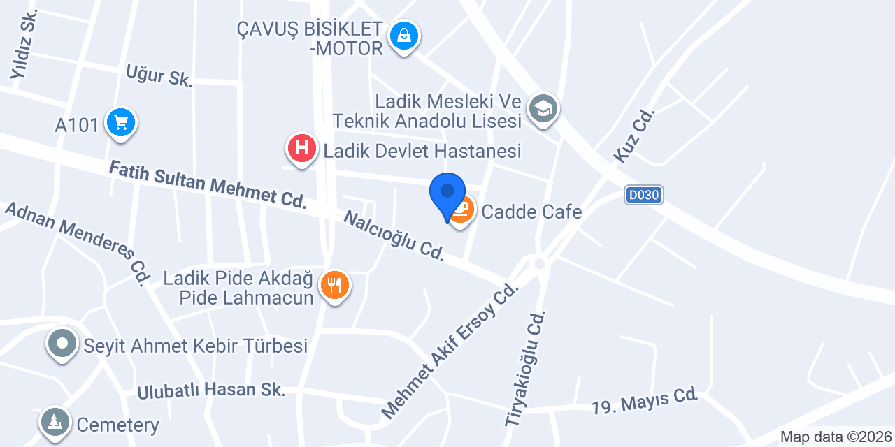 Cadde Cafe konumu