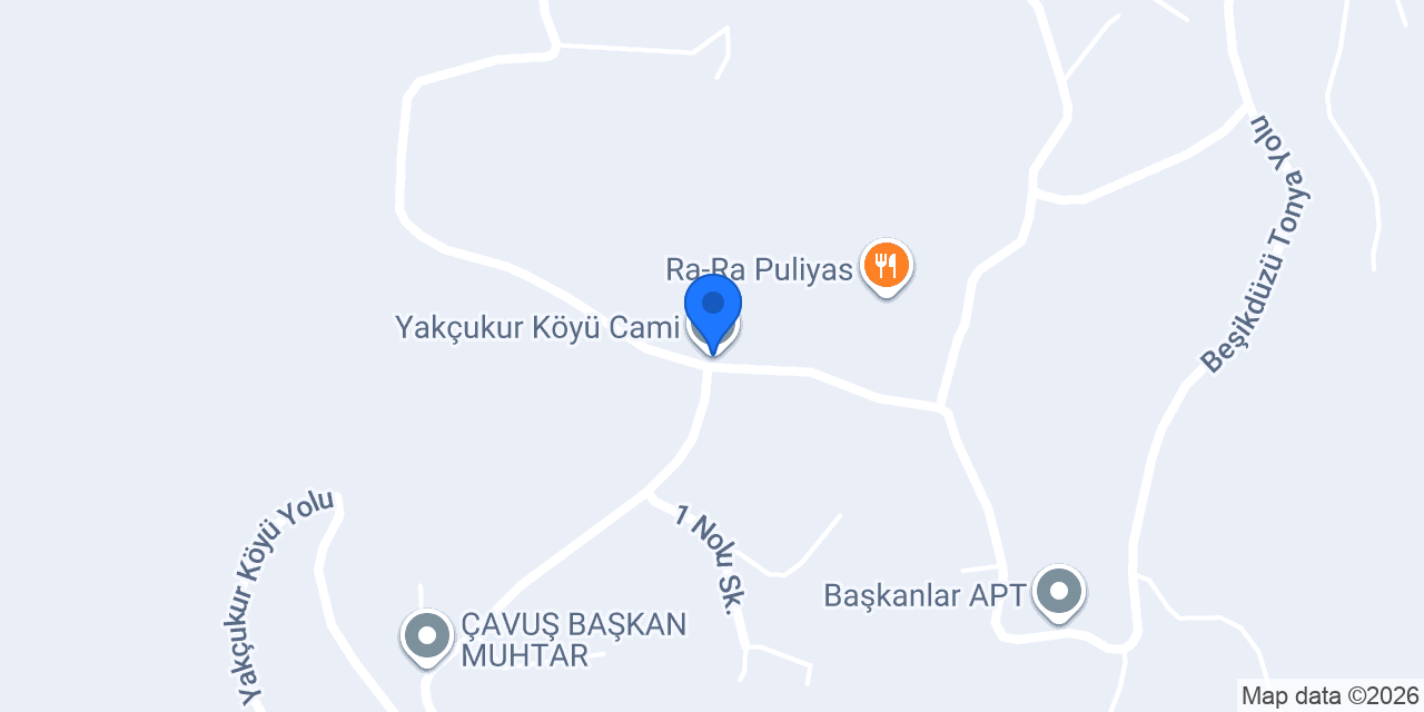 Yakçukur Köyü Cami konumu