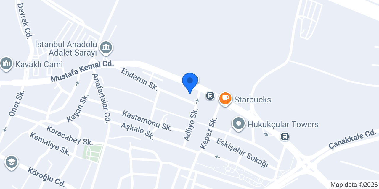 Akarsu Hukuk Bürosu konumu