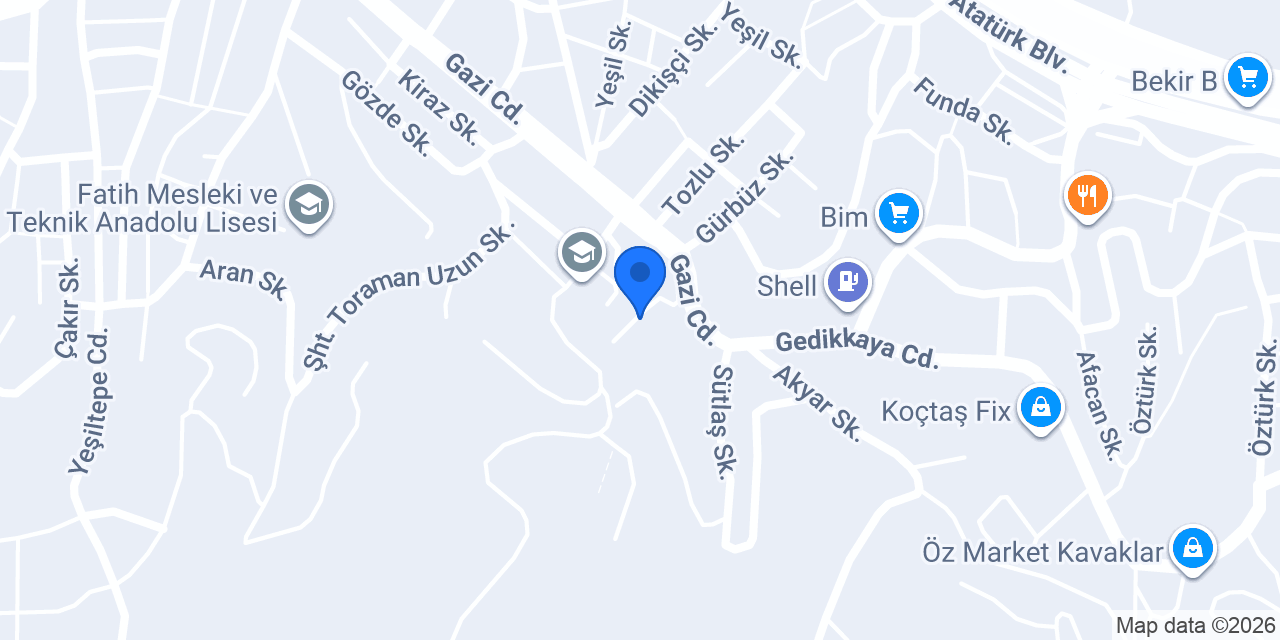 75. Yıl Anaokulu konumu