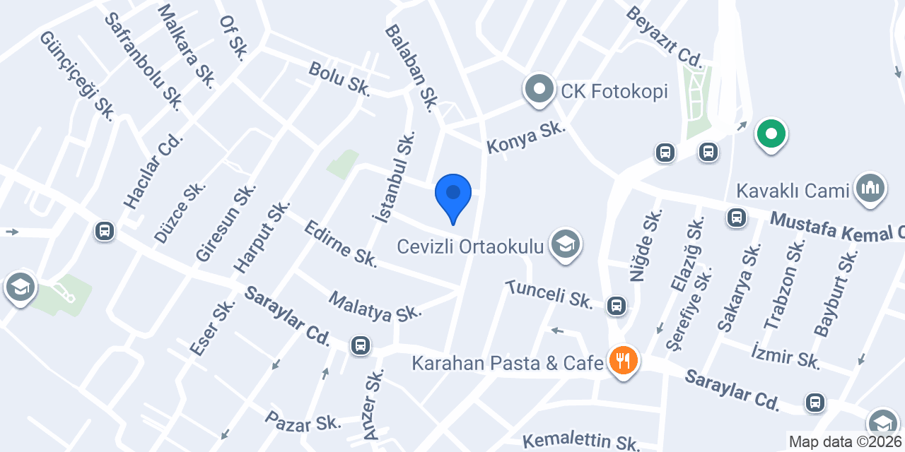 EVORA TEMİZLİK konumu