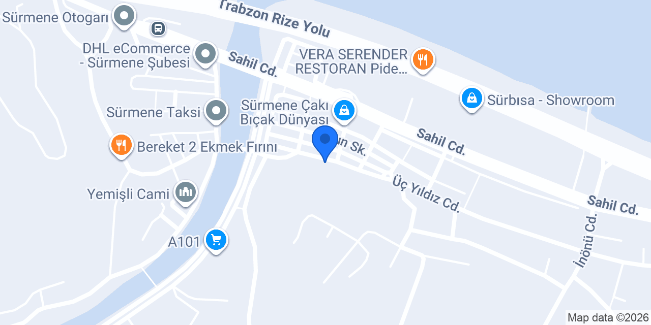Sürmene Bıçağı konumu