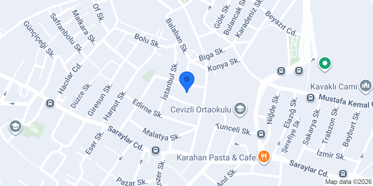 Cevizli Çınar Camii konumu