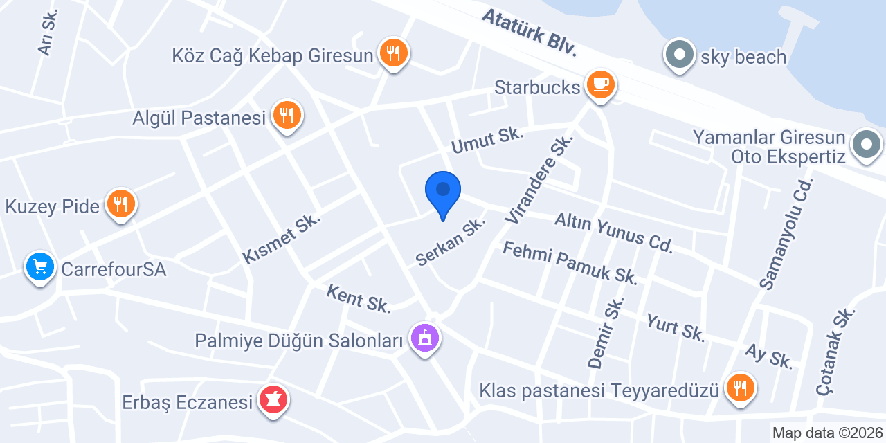 GİRESUN ŞENEL ELEKTRİK konumu