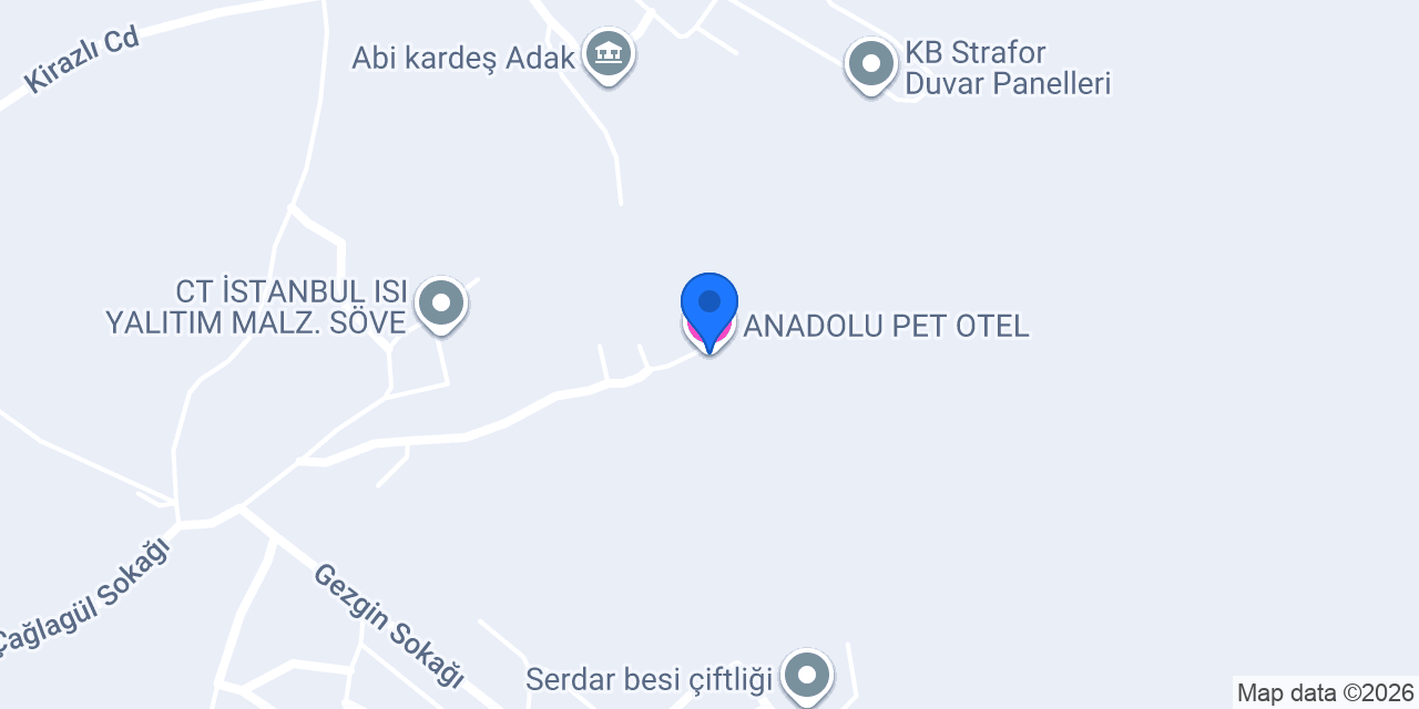 ANADOLU PET OTEL konumu