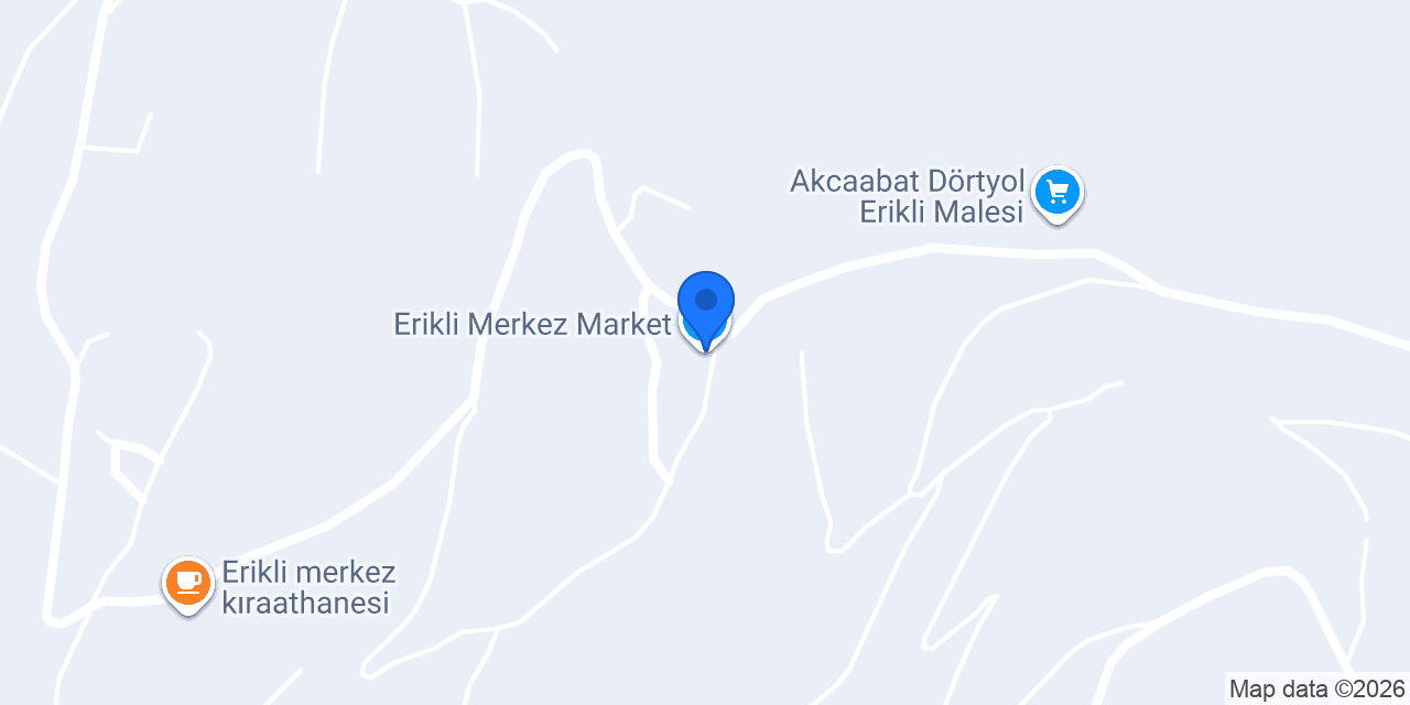 Erikli Merkez Market konumu