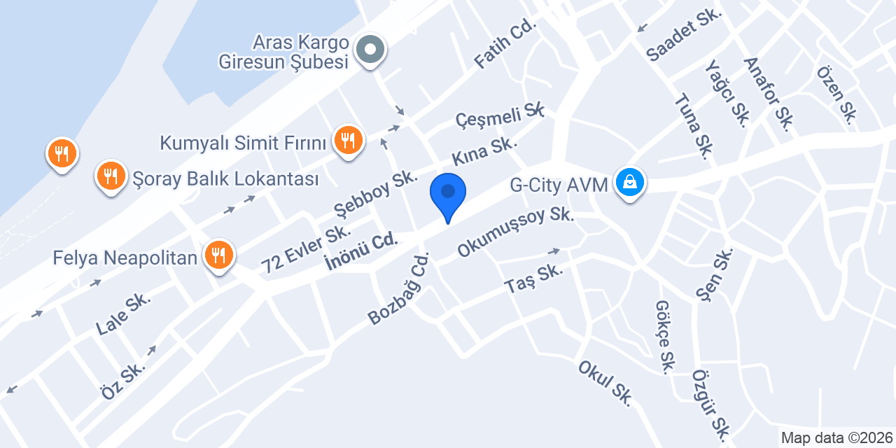Birevim Giresun Şubesi konumu