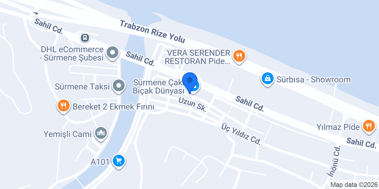 Sürmene bıçak market konumu