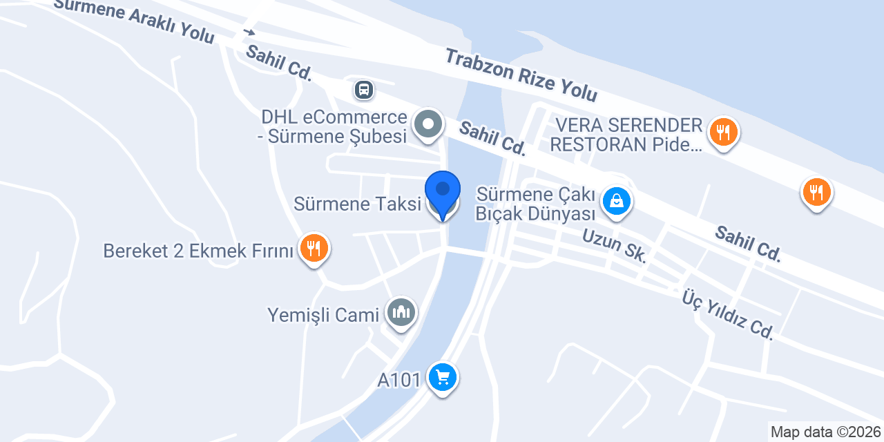 Sürmene Taksi konumu