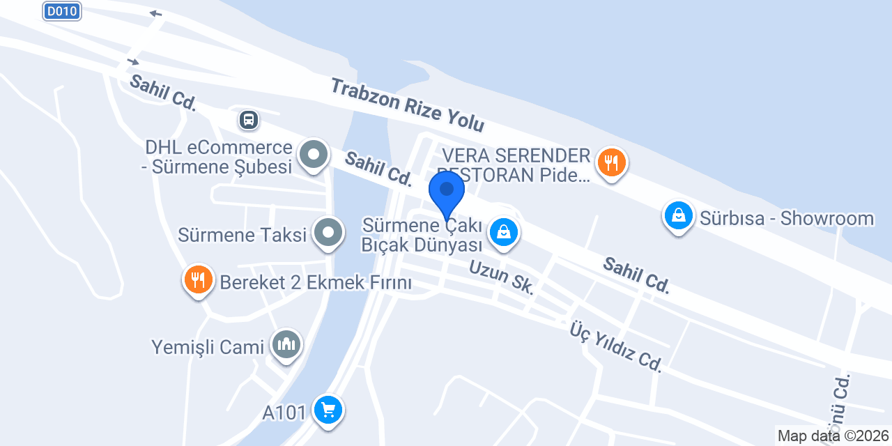 Sürmene Bıçak Sarayı konumu
