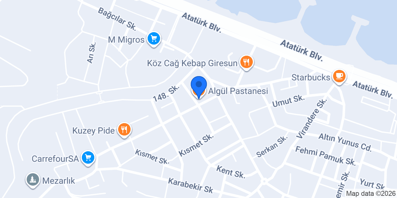 Algül Pastanesi konumu
