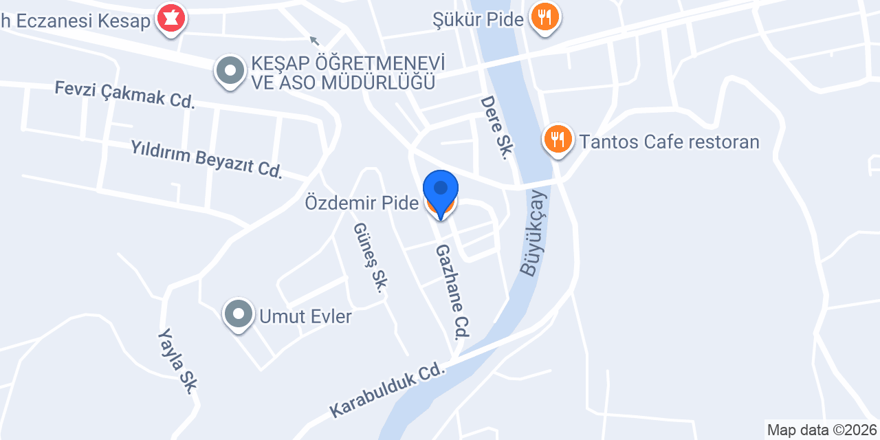 Özdemir Pide konumu