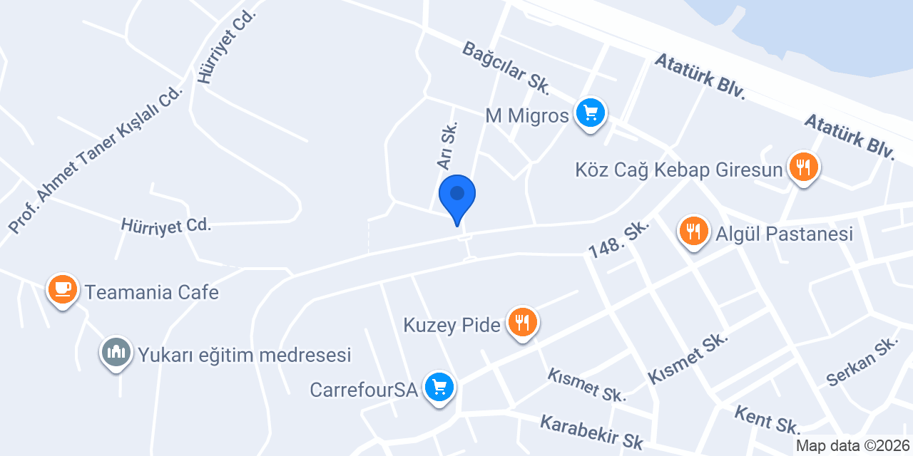 Altuğ Dondurma Cafe konumu