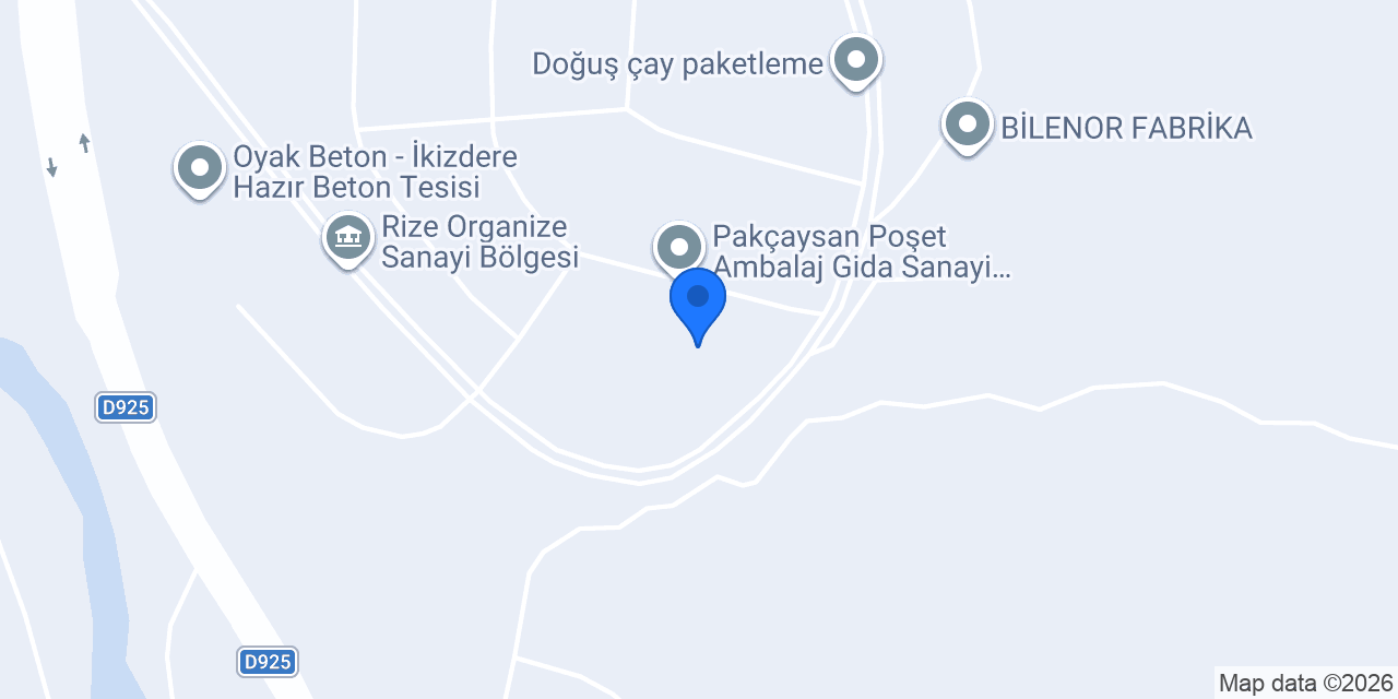 Reksas Üretim Fabrikası konumu