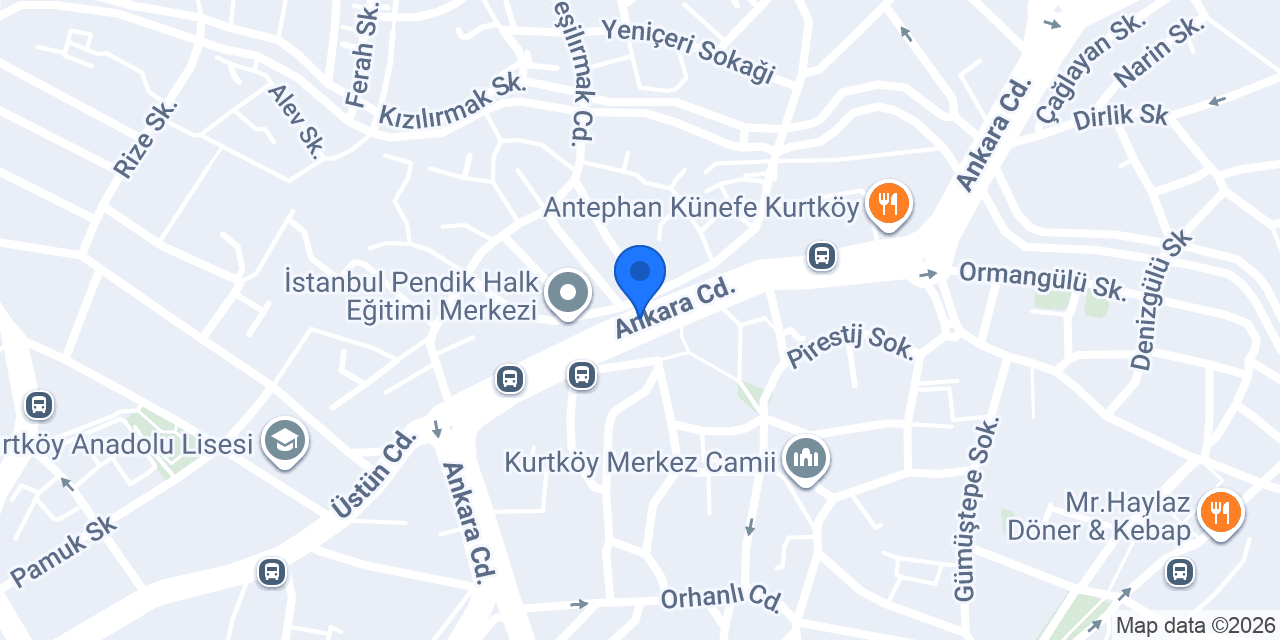 Özek Kurtköy Tıp Mer. Acil Servis konumu