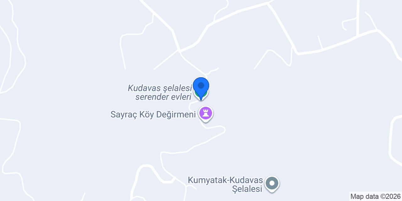 Kudavas şelalesi serender evleri konumu