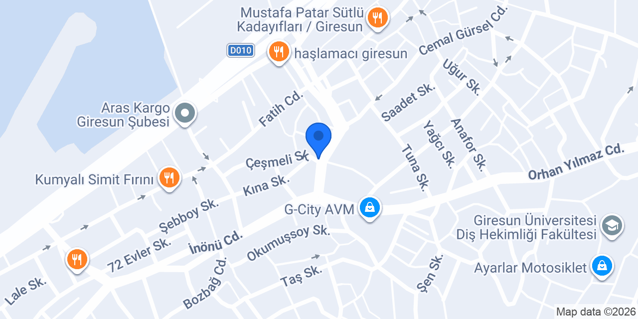 Kılıç Pastanesi konumu