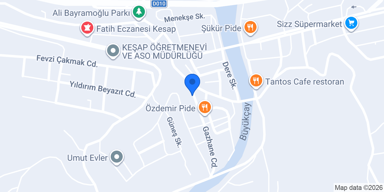 Keşap Veteriner Kliniği konumu