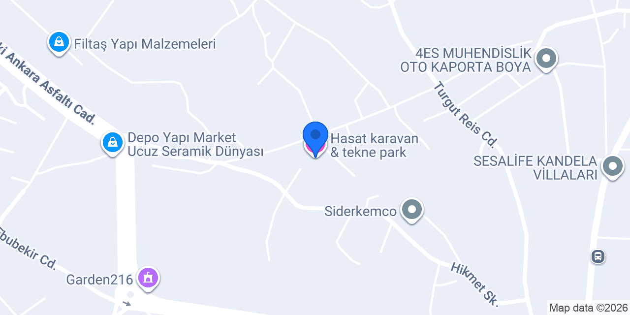 Hasat karavan & tekne park konumu